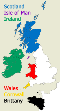 Ireland, Scotland, Wales Celtic Nations